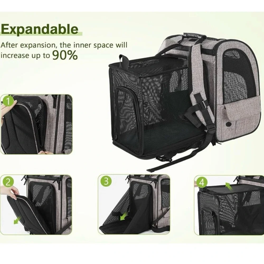 PeCute Khaki Small Pet Carrier Backpack